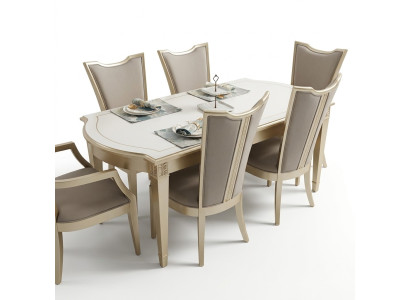 Ensemble de salle à manger Chaises modernes Table Tables 7 pièces. Table à manger 6 x Chaises Ensemble de salle à manger