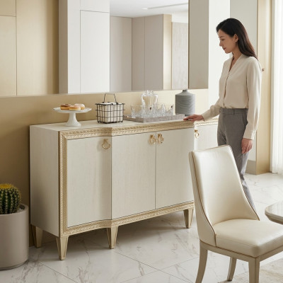 Commode Armoires de luxe Table basse en bois noble Console Design Armoire Cabinet de toilette
