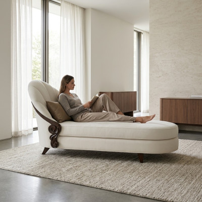 Chaise longue élégante transat Meubles italiens Chaises longues Bois Meubles italiens