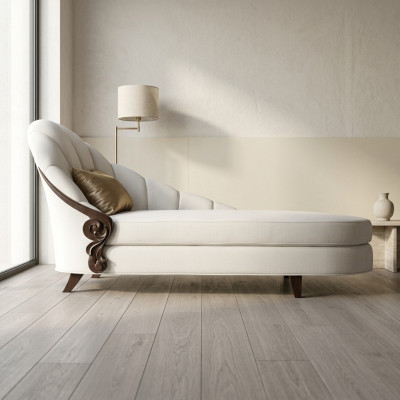 Chaise longue élégante transat Meubles italiens Chaises longues Bois Meubles italiens
