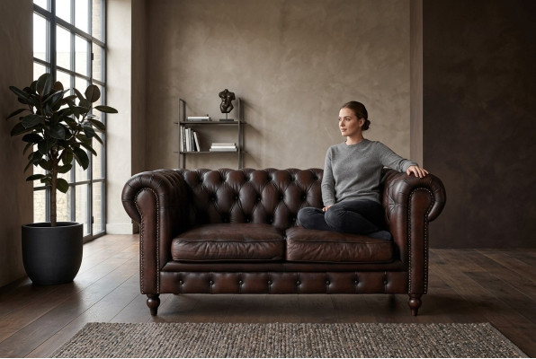 Canapé Chesterfield 2 places Ensemble de canapés Design Canapés Revêtements de meubles de luxe