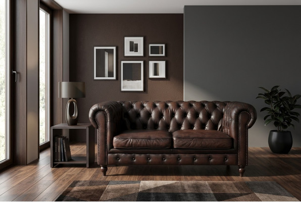 Canapé Chesterfield 2 places Ensemble de canapés Design Canapés Revêtements de meubles de luxe