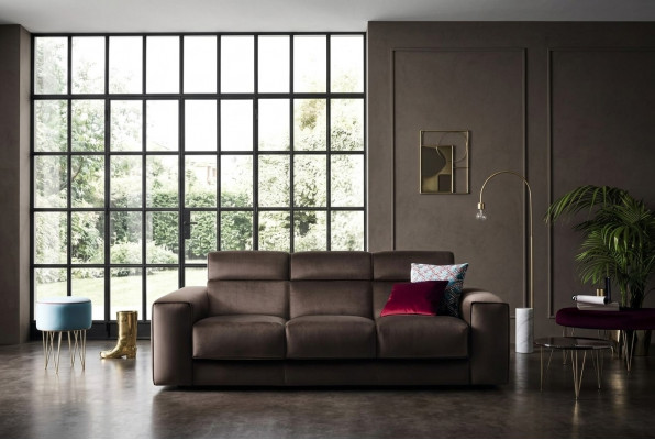 Mobilier de luxe Canapés de salon Canapé 3 places moderne Bois véritable Style italien