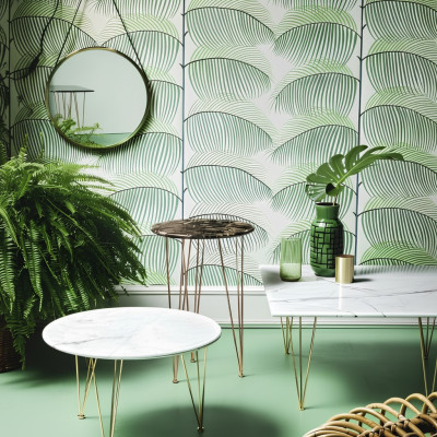 Table basse Design Métal Table d'appoint Ronde pour canapé Tables de salon alfitalia