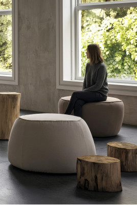 Tabouret Tabouret Pouf Pouf Pouf Repose-Pieds Ottoman Velours 50x67m Textile