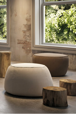 Tabouret Tabouret Pouf Pouf Pouf Repose-Pieds Ottoman Velours 50x67m Textile