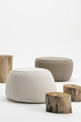Tabouret Tabouret Pouf Pouf Pouf Repose-Pieds Ottoman Velours 50x67m Textile