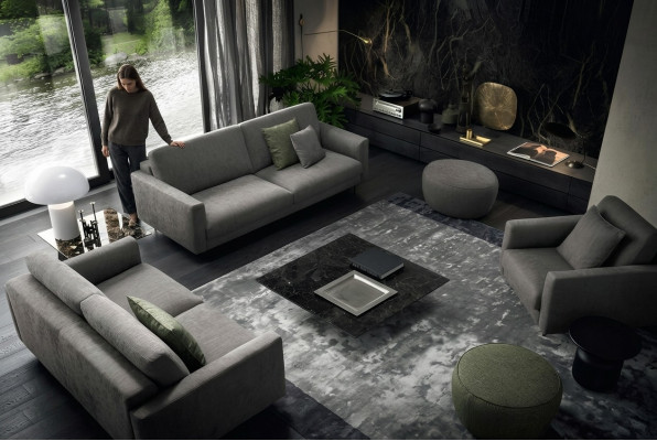 Ensemble de sièges 331 places, en bois moderne exclusif, design de meubles avec fauteuil et canapé.