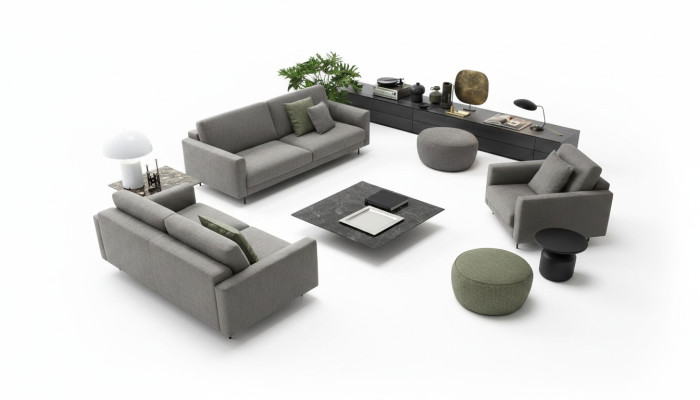 Ensemble de sièges 331 places, en bois moderne exclusif, design de meubles avec fauteuil et canapé.