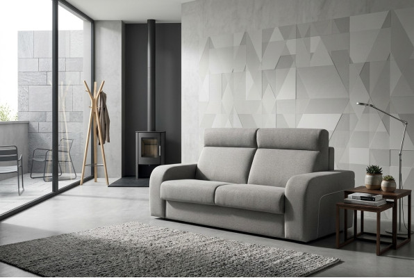 Design moderne canapé de luxe 2 places mobilier de salon design textile gris alfitalia