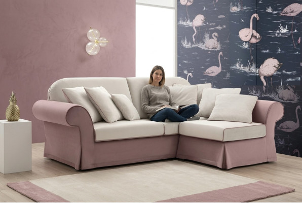 Canapé d'angle en L Tissu luxueux Moderne pour salon Nouveau mobilier de luxe Alfitalia