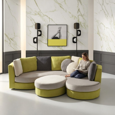 Canapé Canapé Canapé d'angle Canapés italiens Canapés Suite Mobilier Tissu Alfitalia