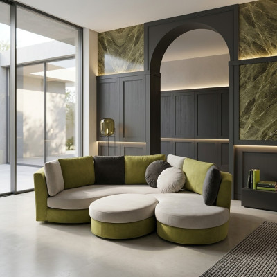 Canapé Canapé Canapé d'angle Canapés italiens Canapés Suite Mobilier Tissu Alfitalia