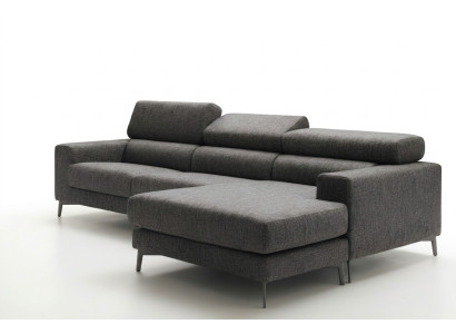 Design Rembourrage Salon Moderne Luxe Coin Textile Bois Canapé en Forme de L Alfitalia