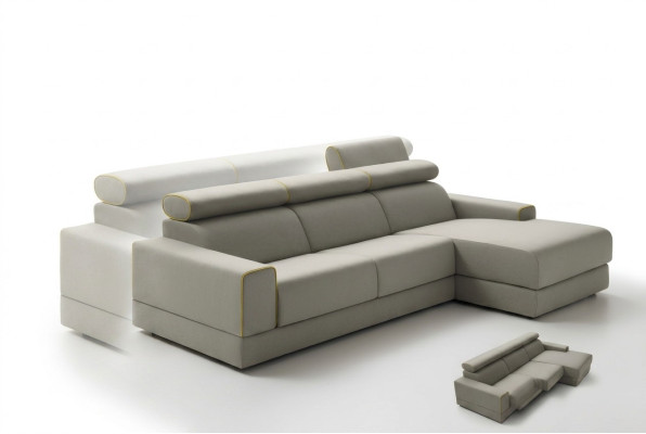 Station de charge Canapé d'angle Canapé Sofa Canapés Suite Mobilier Tissu alfitalia neuf