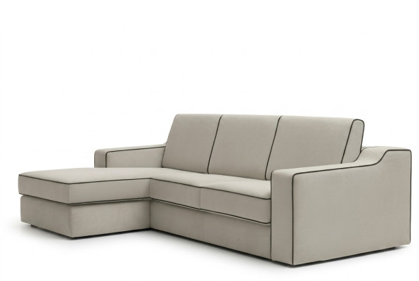 Conception Textile Moderne Canapé Luxe Canapé d'angle en forme de L Meubles Rembourrage Beige alfitalia