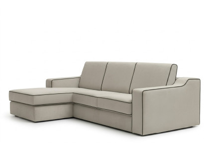 Conception Textile Moderne Canapé Luxe Canapé d'angle en forme de L Meubles Rembourrage Beige alfitalia