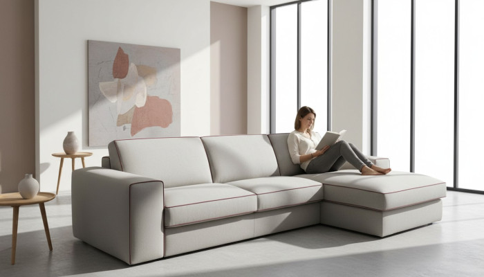 Canapé d'angle en L Living landscape Canapé d'angle Design moderne Canapé d'angle Focus alfitalia