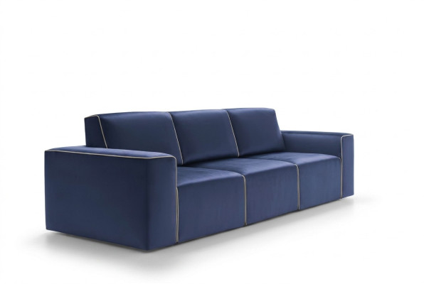 Canapé trois places Design en tissu pour canapé 3 places moderne mobilier de salon Alfitalia