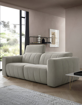 Canapés Mobilier de chambre Gris Siège Canapé trois places Design de rembourrage Ensemble de canapés modernes 3 places