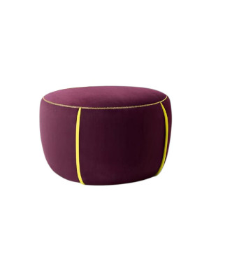 Design ovale Tabouret rembourré Ottomane Siège textile Pufa rembourré