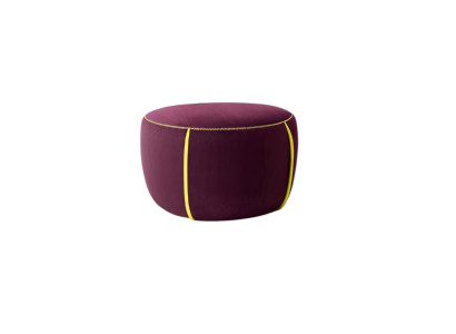 Design ovale Tabouret rembourré Ottomane Siège textile Pufa rembourré