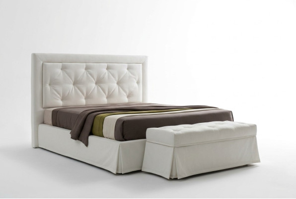 Chesterfield lits 180x200cm Chambre de sommeil Tissu Lit Design Hôtel de luxe