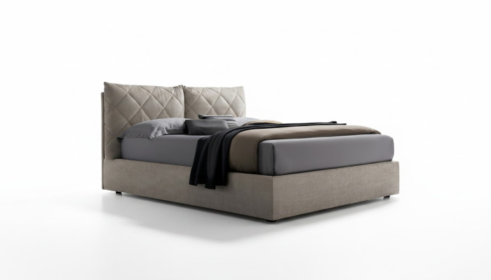 Tissu de lit design en hôtel en bois pour chambre à coucher double de luxe moderne en Italie