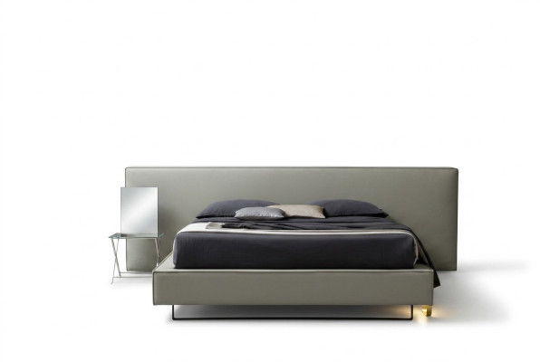 Tissu de velours d'ameublement de luxe Lit Designer Chambre à coucher Lits Textile Cuir Hôtel nouveau