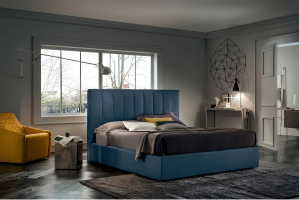 Designer Bed Chambre Lits Textile Hôtel de Luxe Tissu Rembourrage Siège Italie