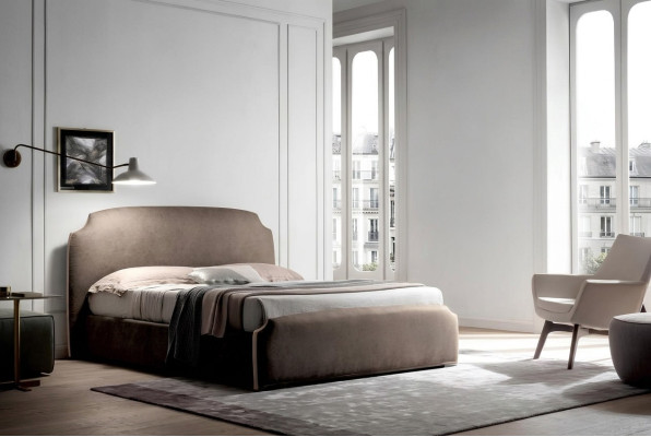 Chambre double de luxe en textile 200x200 Lit Lit rembourré Italie Meubles