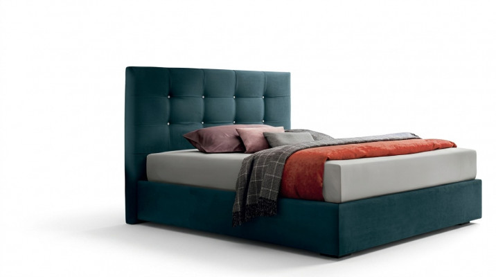 Lits de design Chambre de sommeil Textile 180x200cm Lit Rembourrage Luxe Double Hôtel nouveau