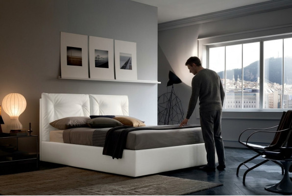 Lits de luxe Chambre à coucher 160 x 200 cm Lit en textile Double Hotel