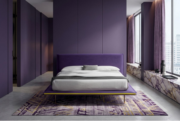 Lit de design 140x200cm Rembourrage Lits de Luxe Doubles Chambre de Sommeil d'hôtel Bois neuf