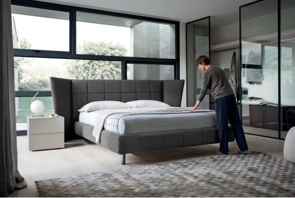 Lits de design de luxe 160 x 200cm Lits Doubles Dubai en Bois Chambre d'Hôtel