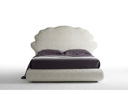 Meubles de chambre à coucher de design haut de gamme d'Italie Lit double 160x200cm Meubles en bois Textile