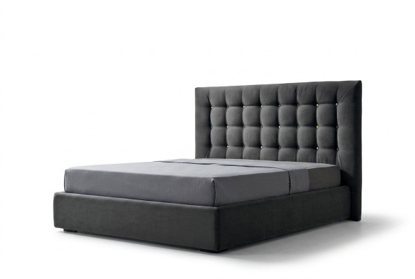 Chesterfield Lits de Luxe Chambre à coucher Tissu Lit Rembourrage Design Double Hôtel