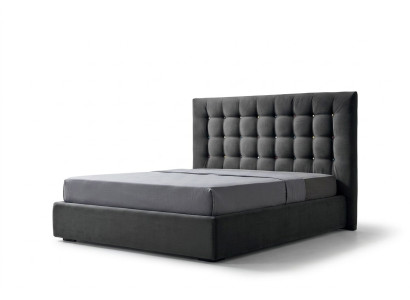 Chesterfield Lits de Luxe Chambre à coucher Tissu Lit Rembourrage Design Double Hôtel