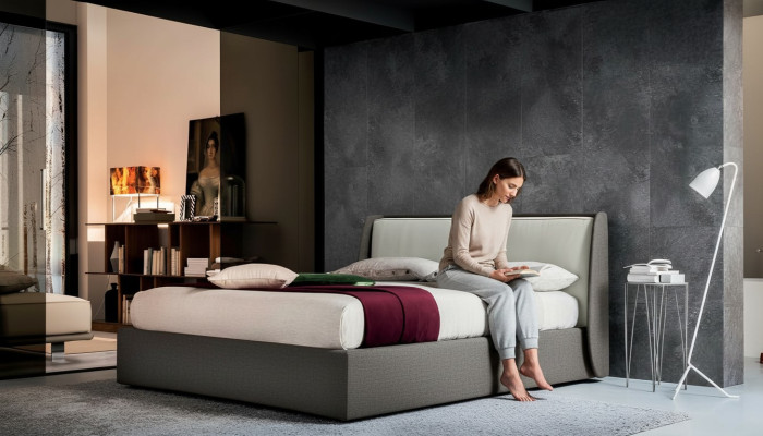 Textile de lit Rembourrage Chambre 180x200 Conception Lit double Lit en cuir Lits neufs