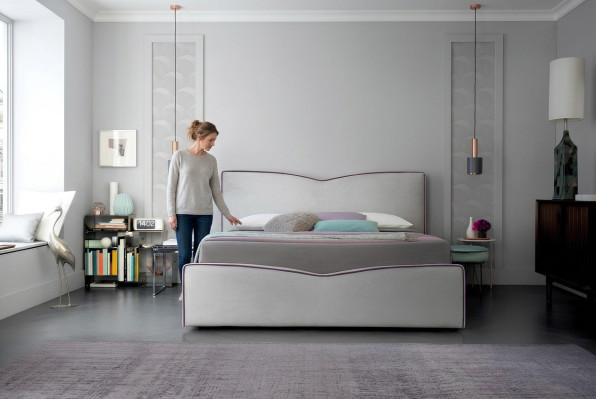 Lit double 200x200cm Lit design Lits doubles neufs Moderne Hôtel Cuir Tissu