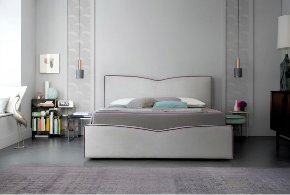 Lit double 200x200cm Lit design Lits doubles neufs Moderne Hôtel Cuir Tissu