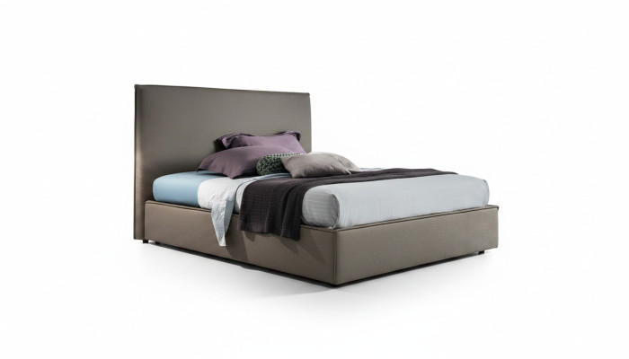 Lits doubles de luxe marron 200x200 Chambre de sommeil en cuir Banc d'hôtel Design
