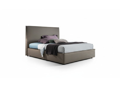 Lits doubles de luxe marron 200x200 Chambre de sommeil en cuir Banc d'hôtel Design