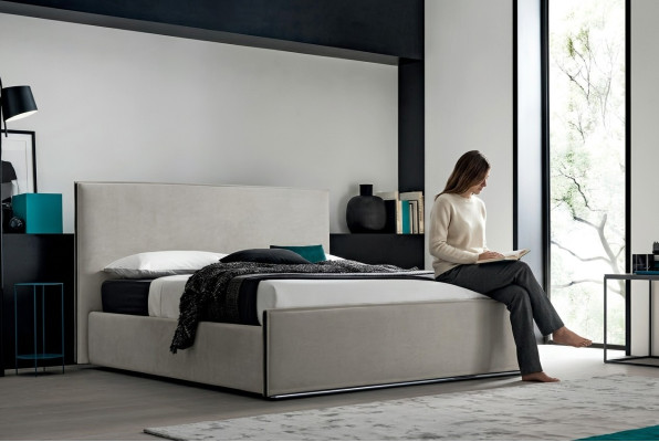 Design de meubles italiens lit chambre lits cuir hôtel de luxe rembourrage nouveau