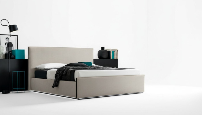 Design de meubles italiens lit chambre lits cuir hôtel de luxe rembourrage nouveau