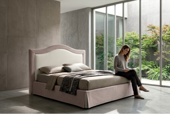 Tissu de chambre d'hôtel double de luxe design rembourré de lit Textile 180x200cm.