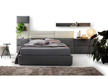 Lits doubles d'hôtel Lit de mari 180x200cm Chambre de sommeil en bois Lit de design de luxe Rembourrage de lit