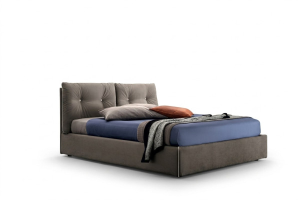 Lits doubles design en bois 180x200cm Nouvelle literie de luxe Chambre à coucher Tissu d'ameublement