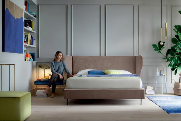 Chambre Luxe Lit Design Lit en Bois Lits 180x200cm Lits Double Hôtel