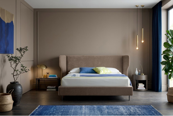 Chambre Luxe Lit Design Lit en Bois Lits 180x200cm Lits Double Hôtel